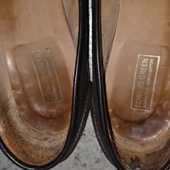 Made in UK Edward Green Men's dark brown suede unlined loafer(Size UK10.5) - Picture 3 of 9